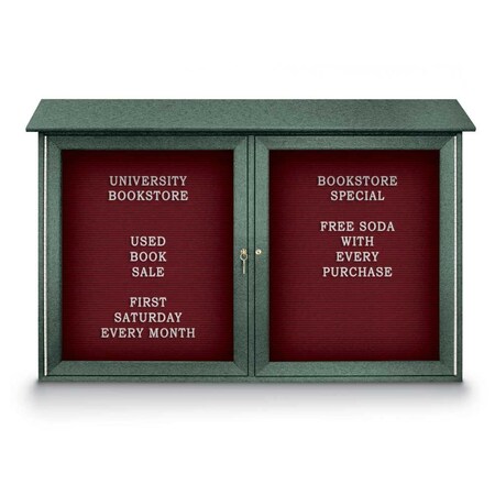 United Visual Products Indoor Enclosed Combo Board, 48"x36", Satin Frame/Black & Dark Spruce UVCB4836-BLACK-DRKSPR